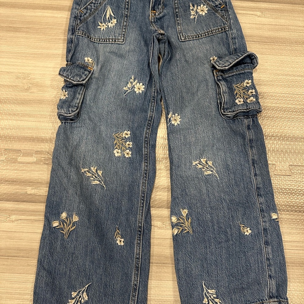 Abercrombie Kids Blue Low Rise Baggy Jeans